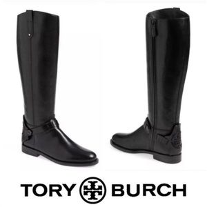 Tory Burch black derby riding boots (7.5)